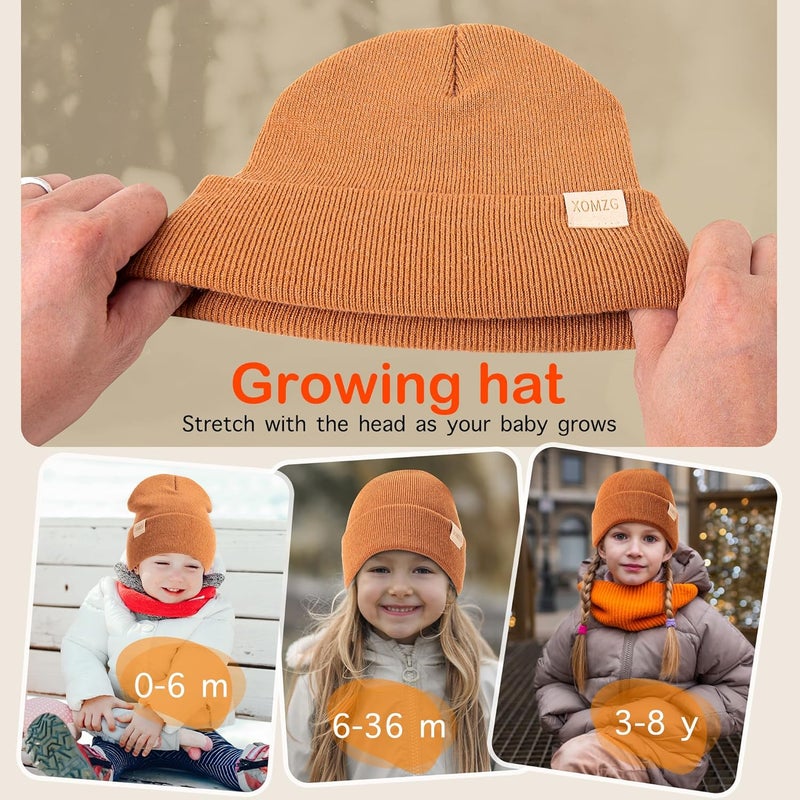 TYOMZG Toddler Beanie Kids Winter Hats Infant Warm Knit Cap Newborn Winter Warm Hat for 0-36 Month Boys Girls - Image 3